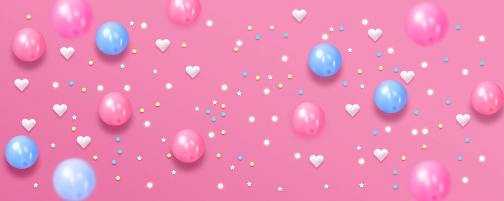 Pink background with white and blue balloons and stars u23622p 1024x409 - Pink background with white and blue balloons and stars - tegory