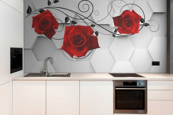 Wallpaper with red roses and black vines u26421pik1 600x400 - Wallpaper with red roses and black vines - tegory
