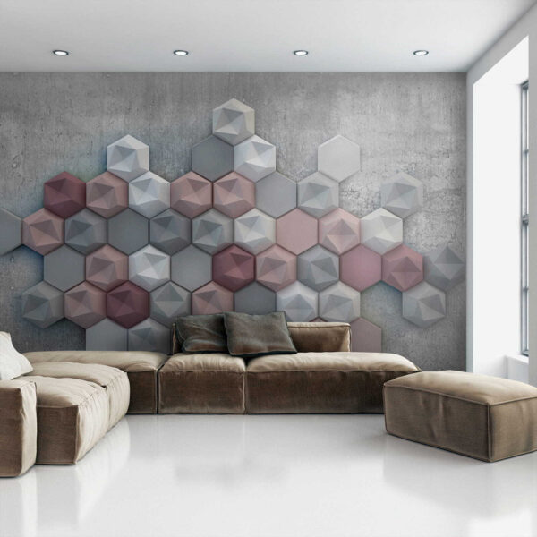 Group of hexagons on a concrete surface u29376pig2 600x600 - Group of hexagons on a concrete surface - tegory