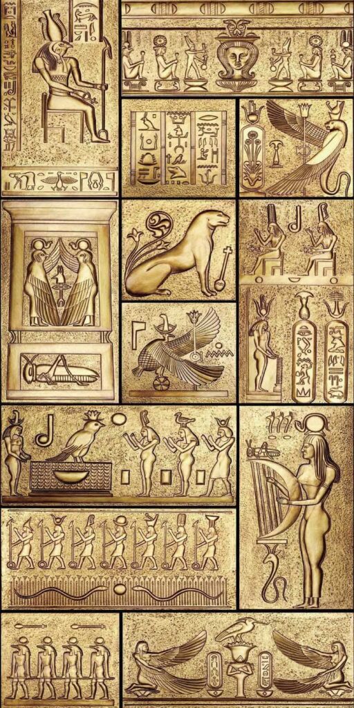 Collage of ancient egyptian symbols u29614p 512x1024 - Collage of ancient egyptian symbols - tegory