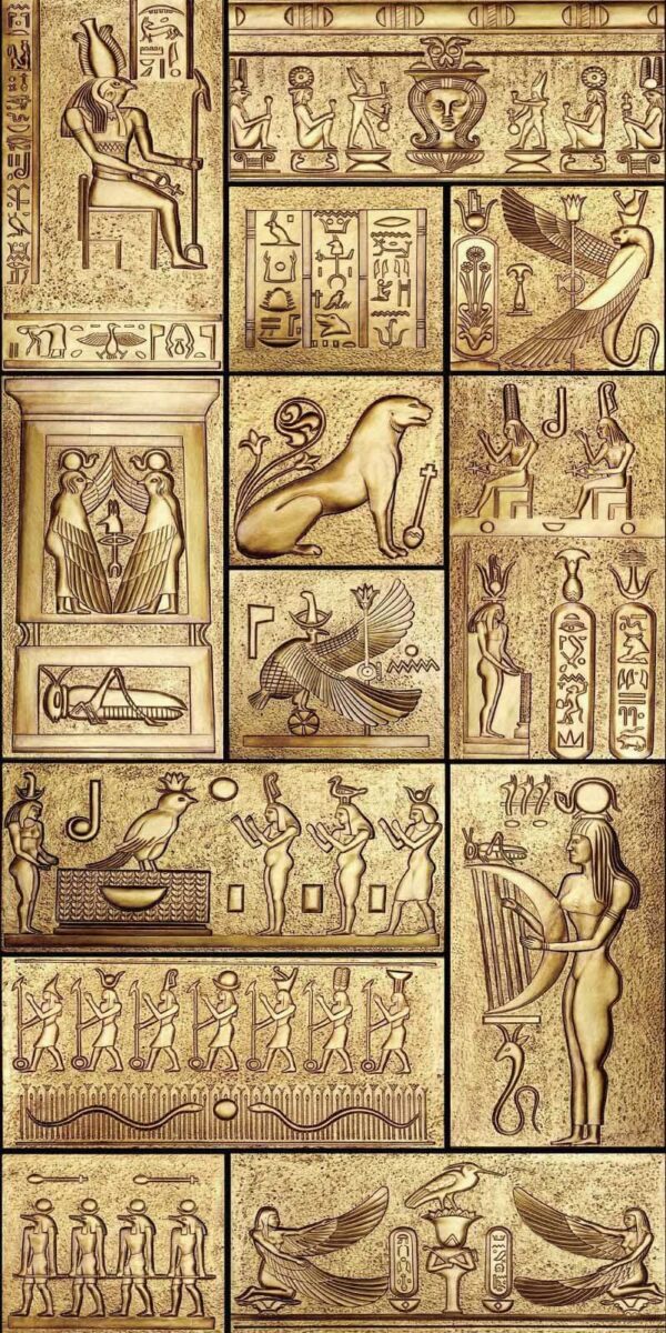 Collage of ancient egyptian symbols u29614p 600x1200 - Collage of ancient egyptian symbols - tegory