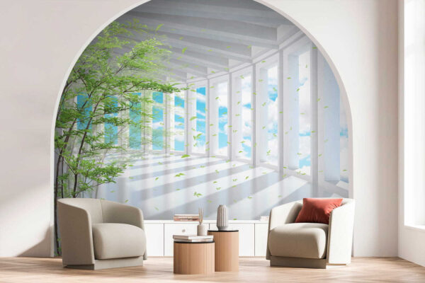 Tree in a room with windows u29922pig1 600x400 - Tree in a room with windows