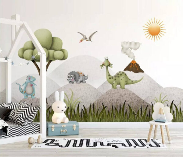 Cartoon dinosaurs in a landscape u31421pir1m 600x516 - Cartoon dinosaurs in a landscape - tegory