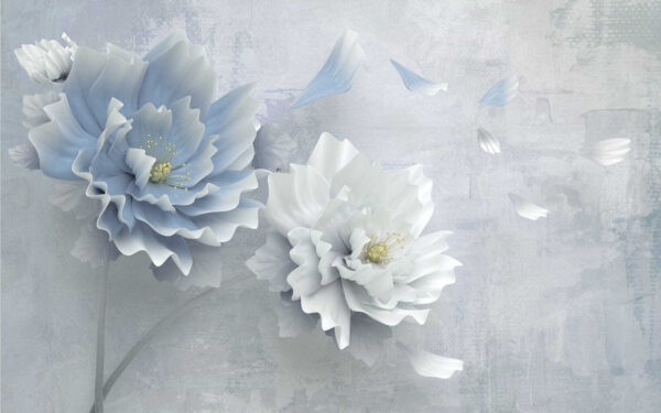 White and blue flowers White and blue flowers