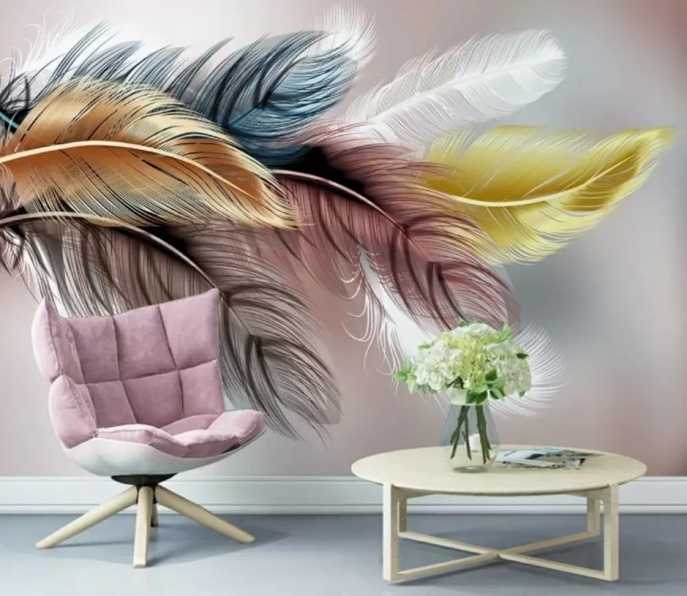 Group of colorful feathers Group of colorful feathers