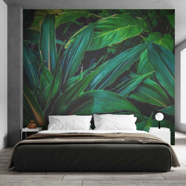 Lush tropical leaves in vibrant green. Lush tropical leaves in vibrant green.