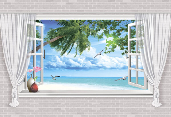 Window with a view of the beach and birds u41650p 600x413 - Window with a view of the beach and birds - tegory