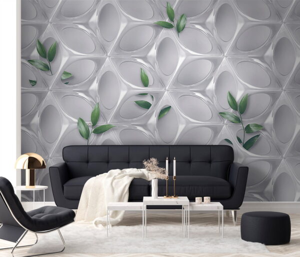 White wall with green leaves u41676pig1 600x513 - White wall with green leaves - tegory