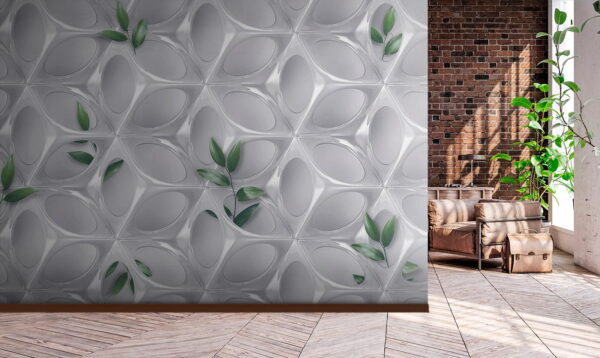 White wall with green leaves u41676pih1 600x358 - White wall with green leaves - tegory