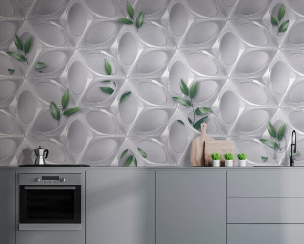 White wall with green leaves u41676pik2 600x482 - White wall with green leaves - tegory