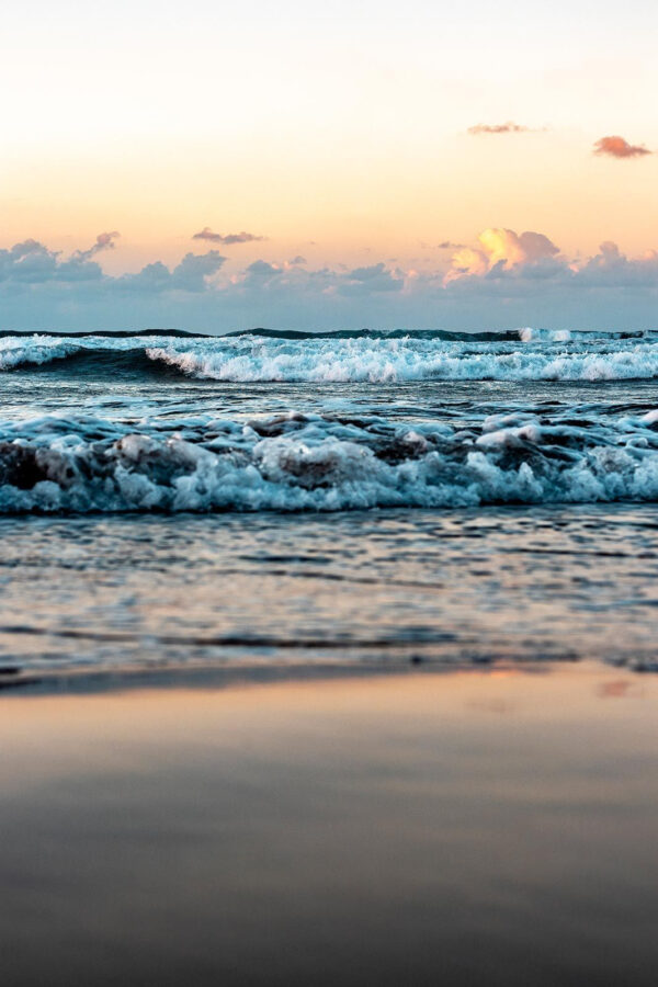 Waves on the beach with waves crashing Waves on the beach with waves crashing