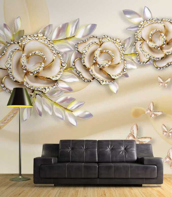 Elegant roses with delicate butterflies. Elegant roses with delicate butterflies.