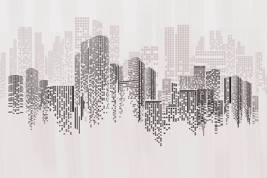 Wall murals City skyline with many buildings - Image 2