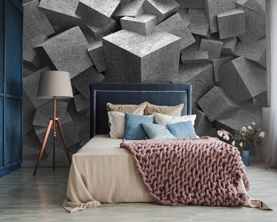 Pile of grey cubes