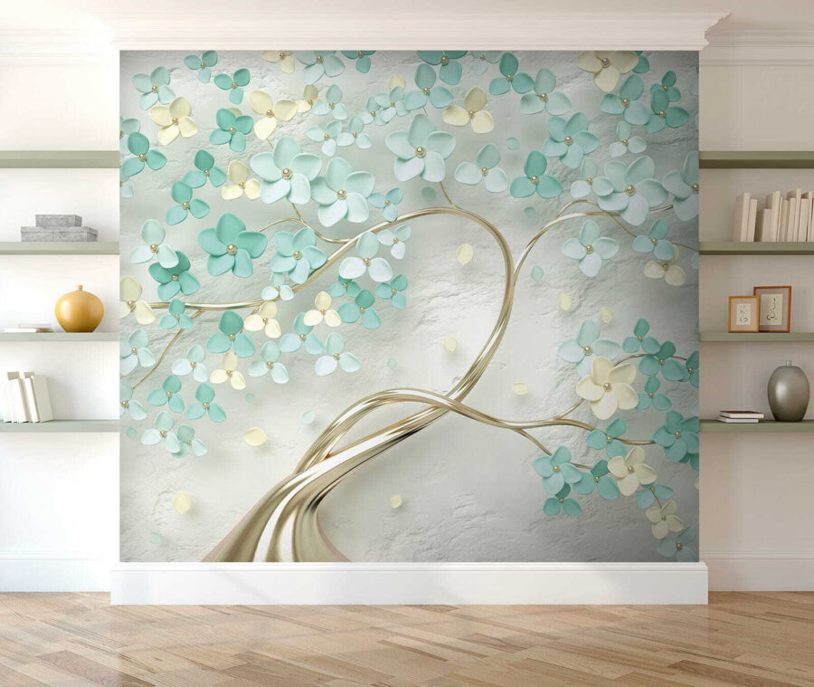 Wall murals Tree with flowers and leaves - Image 8