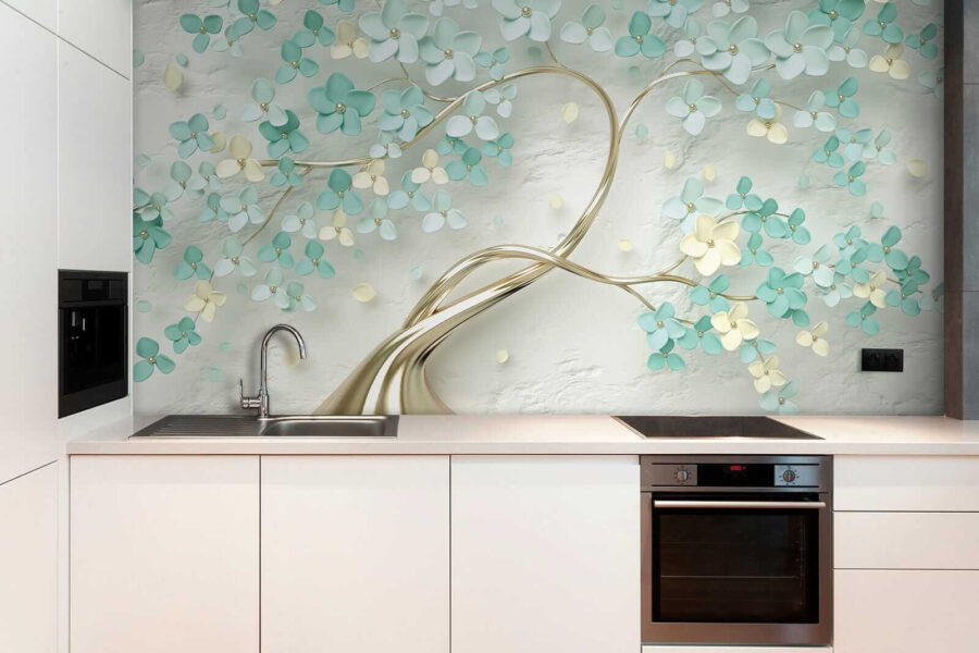 Wall murals Tree with flowers and leaves - Image 9