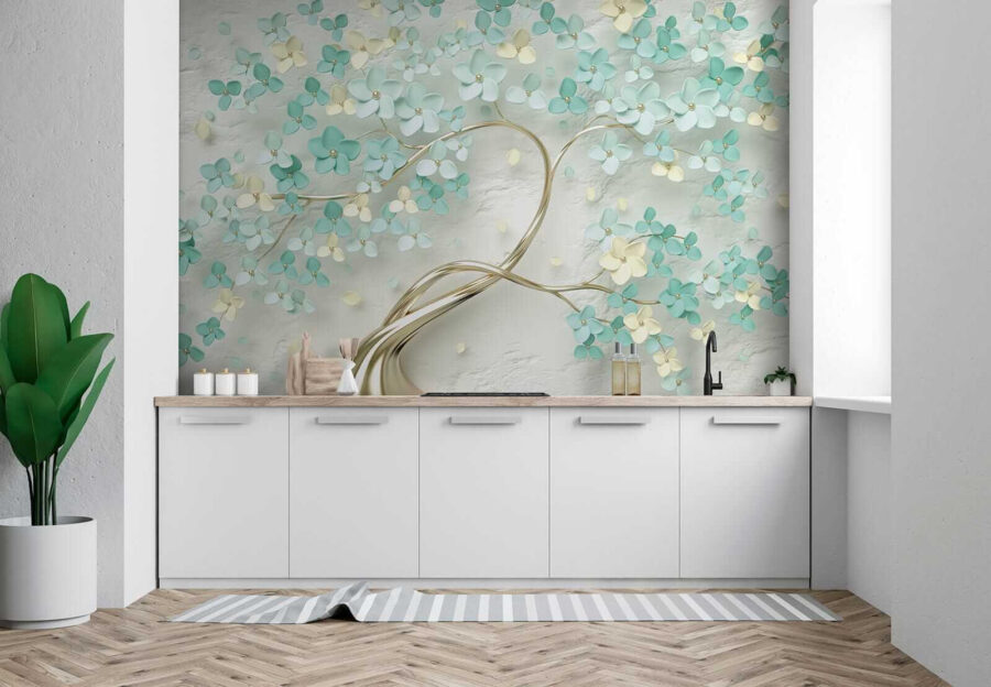 Wall murals Tree with flowers and leaves - Image 10