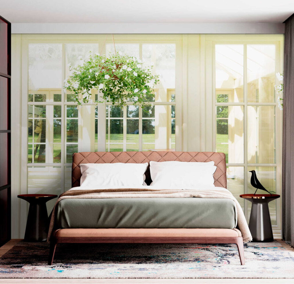 White patio door with glass windows and a potted plant from it u52614pib2 1024x988 - White patio door with glass windows and a potted plant from it