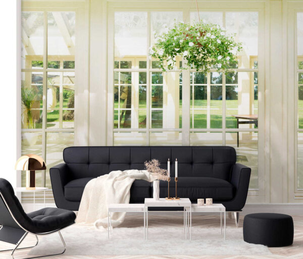 White patio door with glass windows and a potted plant from it u52614pig2 600x513 - White patio door with glass windows and a potted plant from it