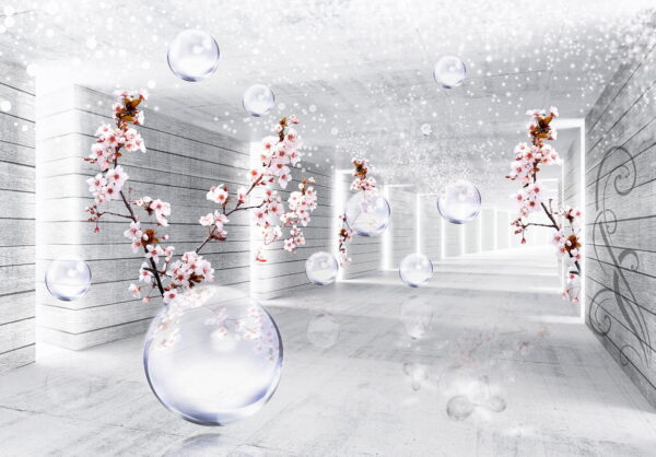 White room with flowers and bubbles u52629p 600x418 - White room with flowers and bubbles - tegory