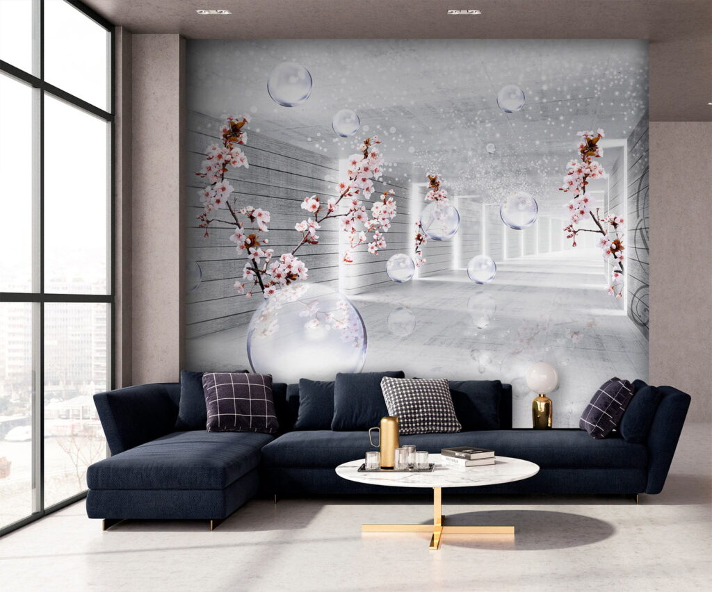 White room with flowers and bubbles u52629pig2m 1024x852 - White room with flowers and bubbles - tegory