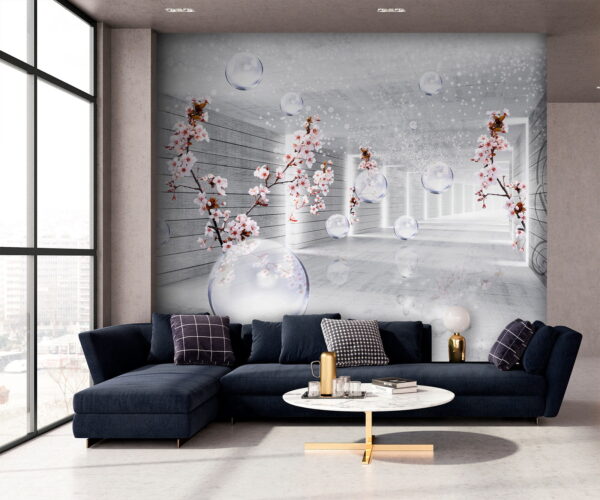 White room with flowers and bubbles u52629pig2m 600x500 - White room with flowers and bubbles - tegory