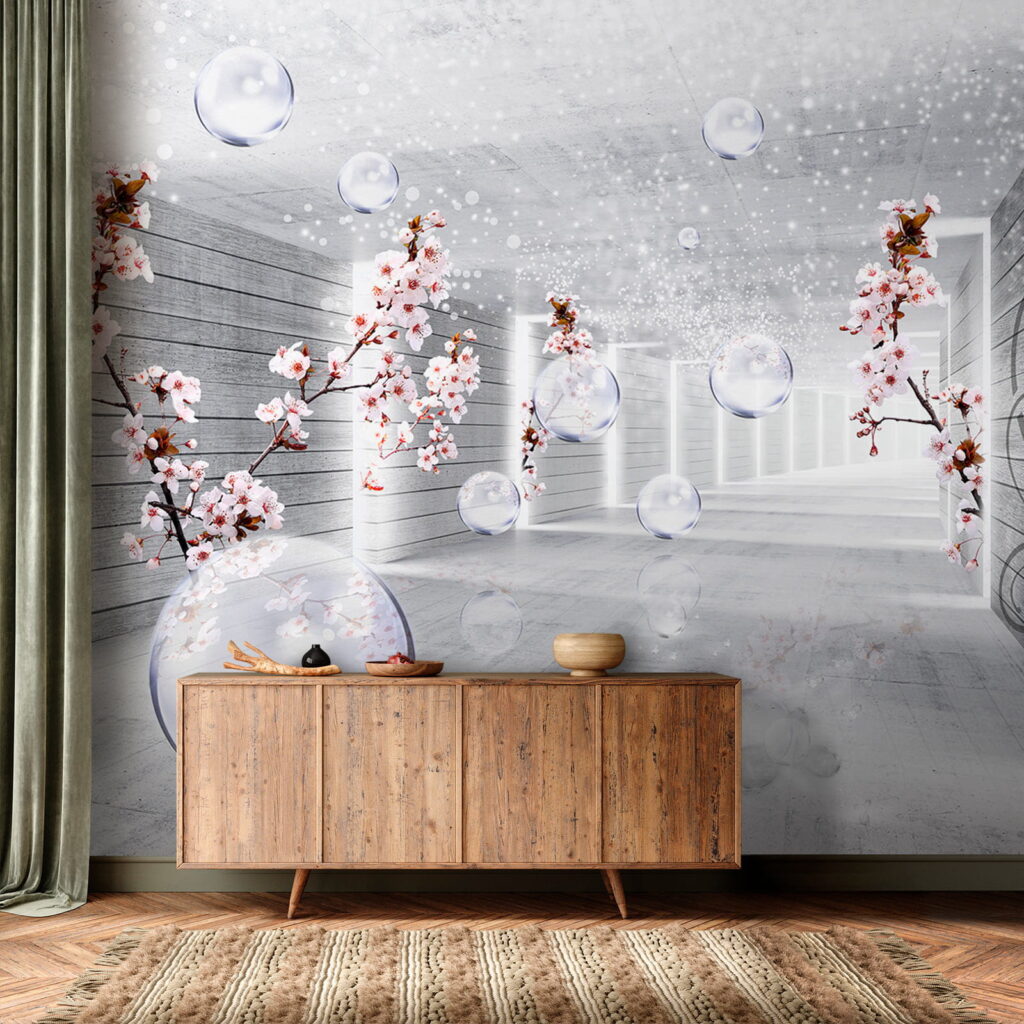 White room with flowers and bubbles u52629pih1 1024x1024 - White room with flowers and bubbles - tegory