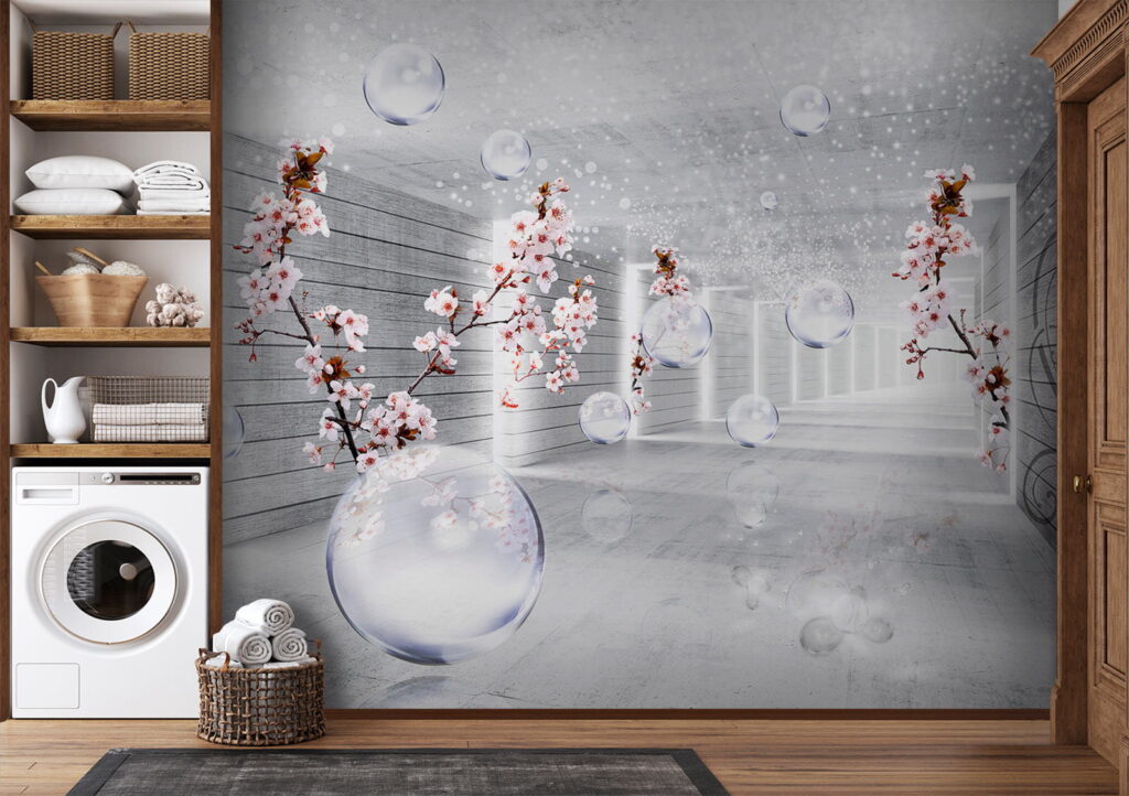White room with flowers and bubbles u52629pit2 1024x722 - White room with flowers and bubbles - tegory