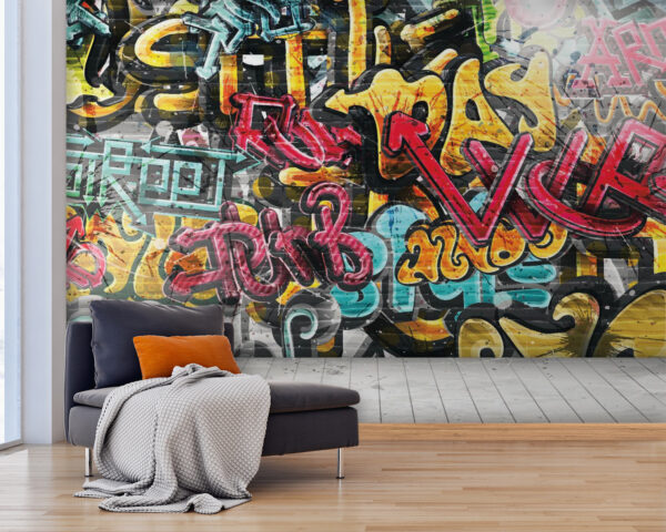 Wall with graffiti on it Wall with graffiti on it