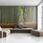 Wall murals Path through a bamboo forest