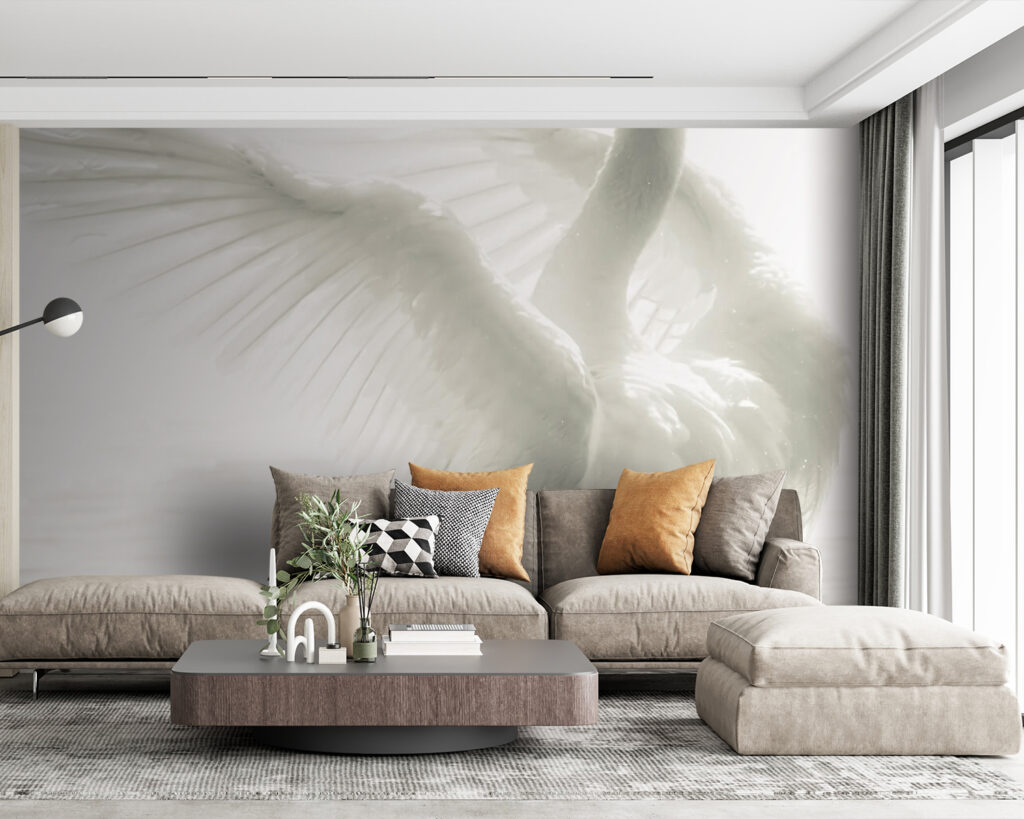 White swan with wings spread out in water u56919pig63 1024x819 - White swan with wings spread out in water - tegory