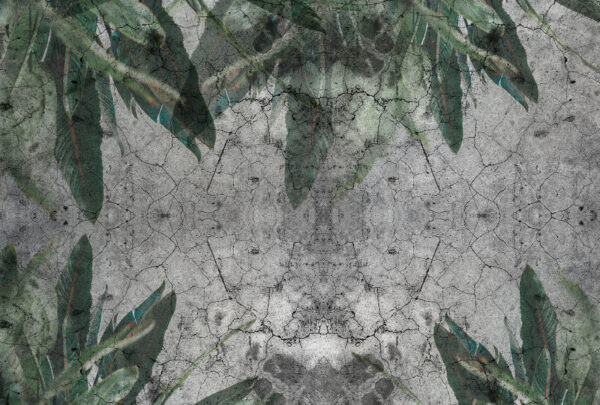 Textured leaves on a weathered surface Textured leaves on a weathered surface