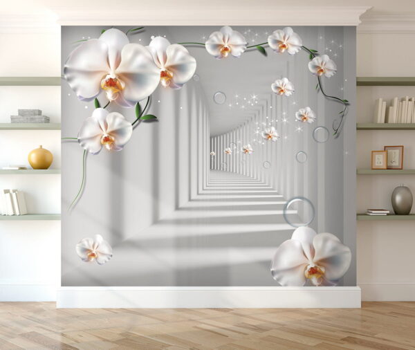 White flower on a white background White flower on a white background