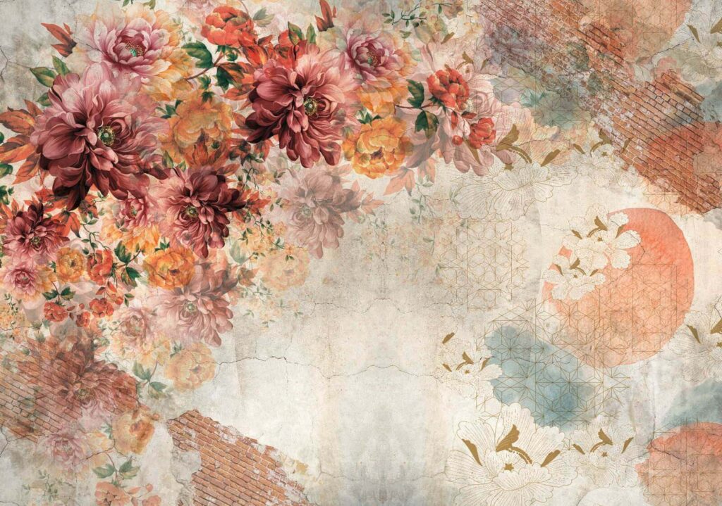Floral pattern with vintage textures. u60545p 1024x719 - Floral pattern with vintage textures. - tegory