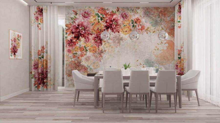 Floral pattern with vintage textures. u60545piq1 900x506 - Floral pattern with vintage textures. - tegory