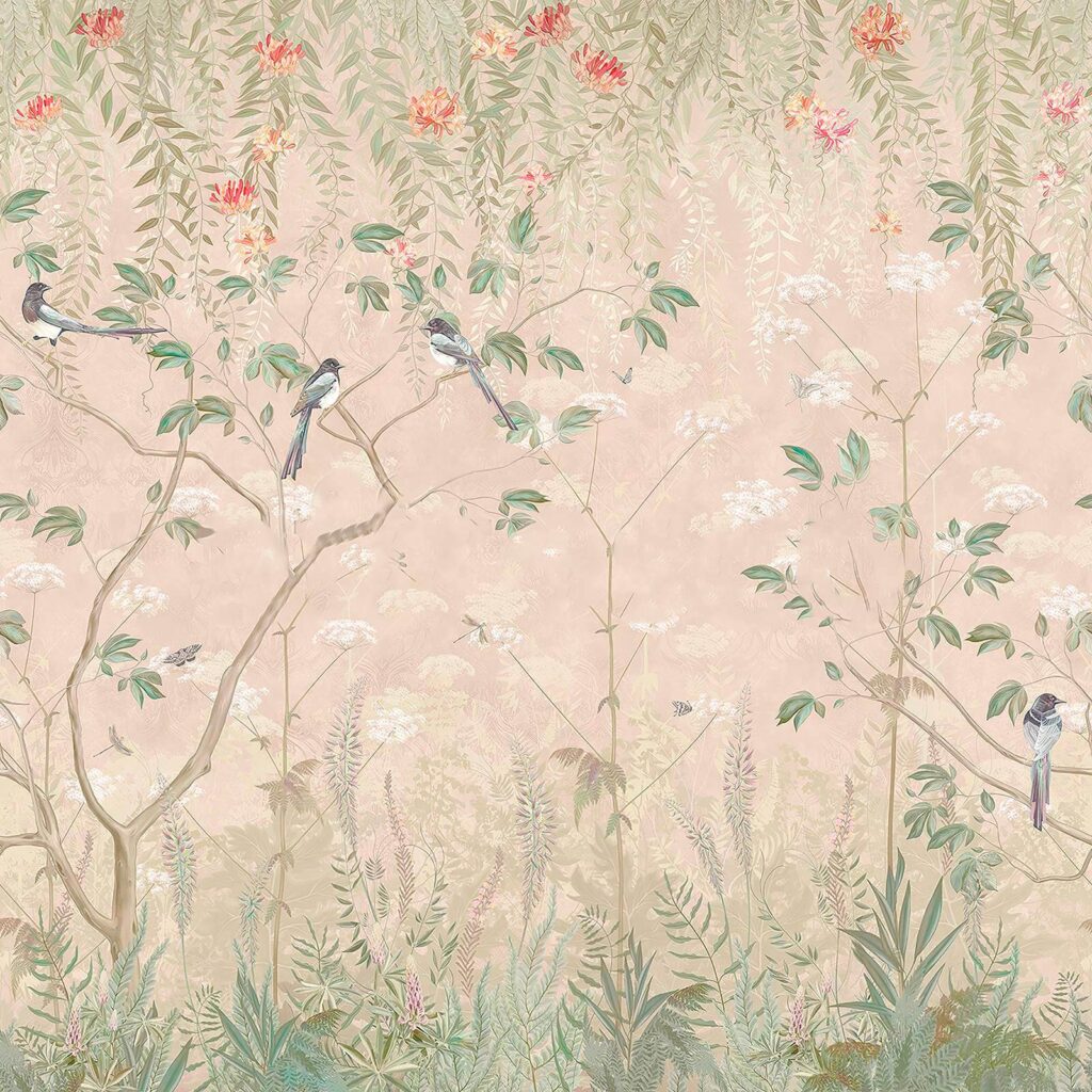 Wallpaper with birds on trees and flowers u66462p 1024x1024 - Wallpaper with birds on trees and flowers - tegory