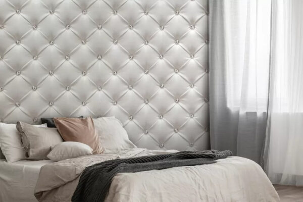 Elegant tufted fabric background design. Elegant tufted fabric background design.