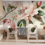 Wall murals Elegant flowers in soft pastel colors