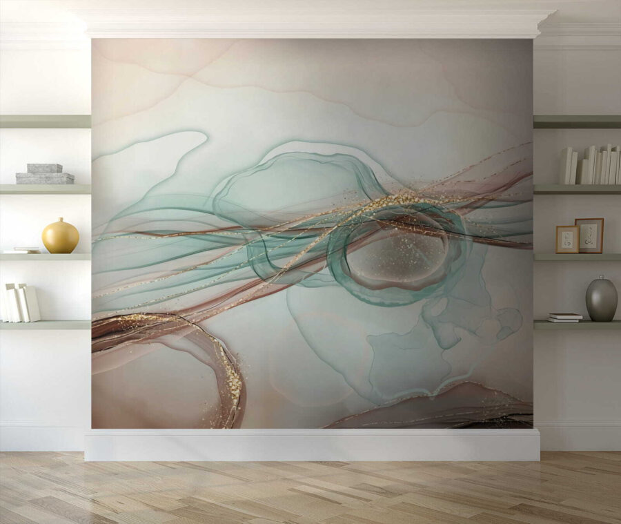 Abstract waves in soft pastel tones. Abstract waves in soft pastel tones.