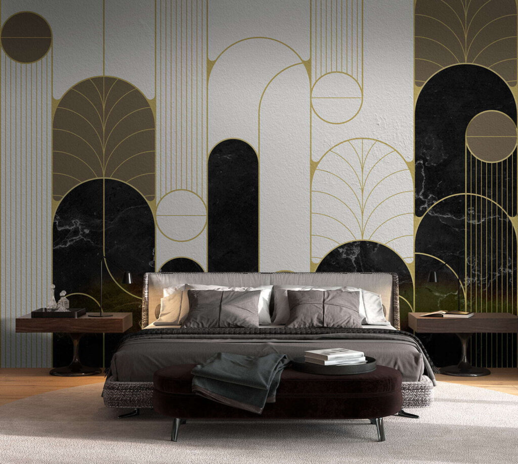 Black and white art deco design
