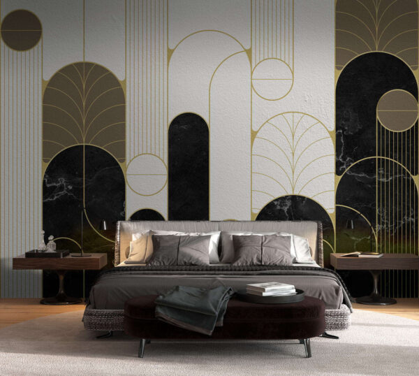 Black and white art deco design