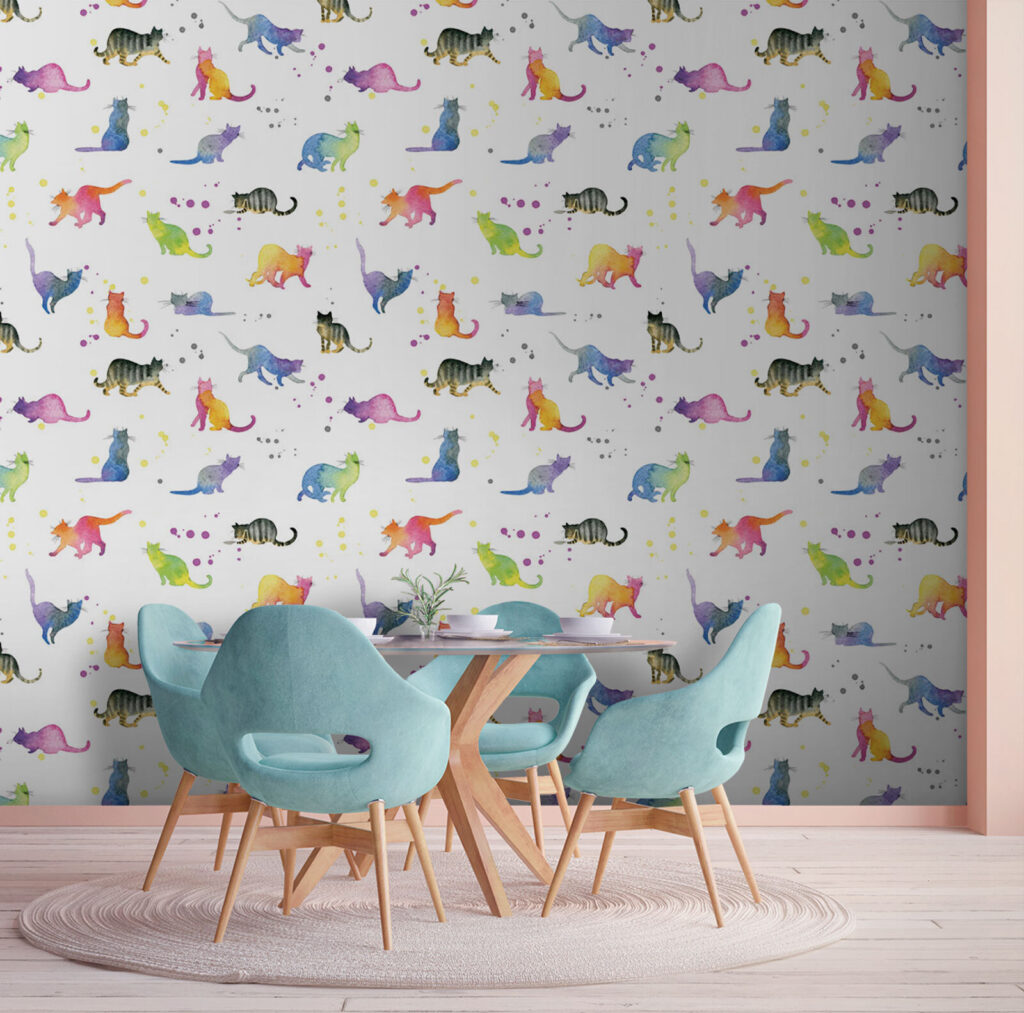 Pattern of watercolor cats u73311piq1 1024x1013 - Pattern of watercolor cats - tegory