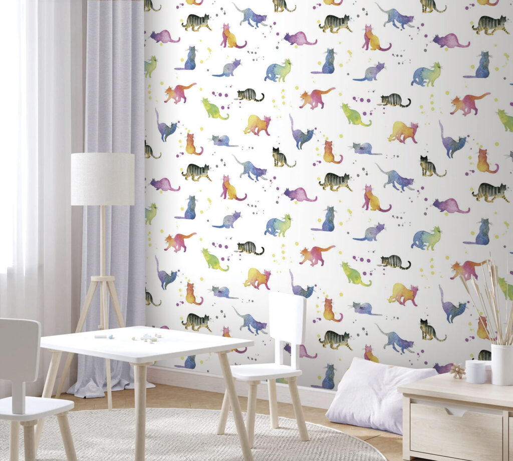 Pattern of watercolor cats u73311pir1m 1024x921 - Pattern of watercolor cats - tegory