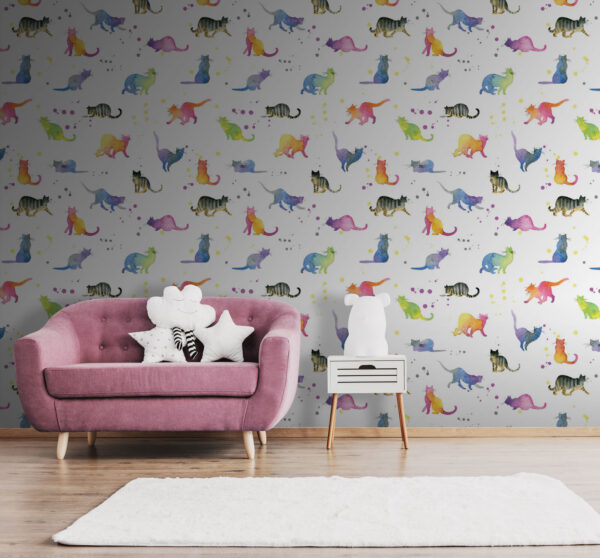 Pattern of watercolor cats u73311pir2 600x558 - Pattern of watercolor cats - tegory