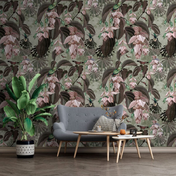 Pattern of flowers and birds u73557pig1 600x600 - Pattern of flowers and birds - tegory