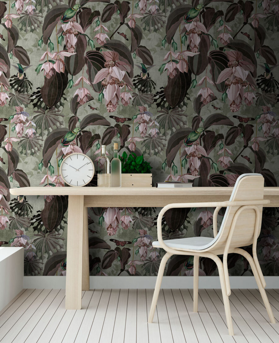 u73557piw1 900x1108 - Pattern of flowers and birds - tegory