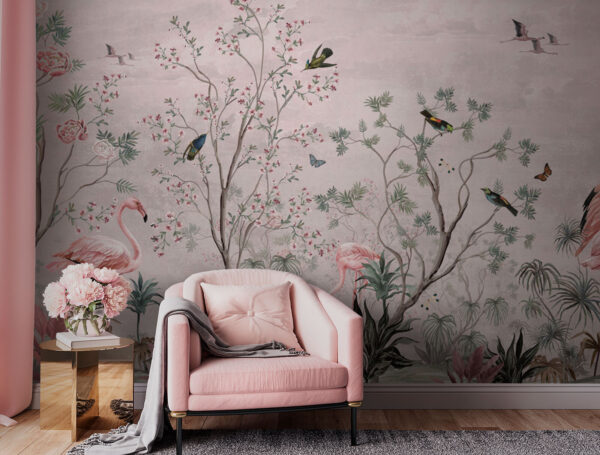 Wallpaper with birds and plants u73559pih1 600x455 - Wallpaper with birds and plants - tegory