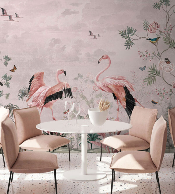 Wallpaper with birds and plants u73559piq1 600x667 - Wallpaper with birds and plants - tegory