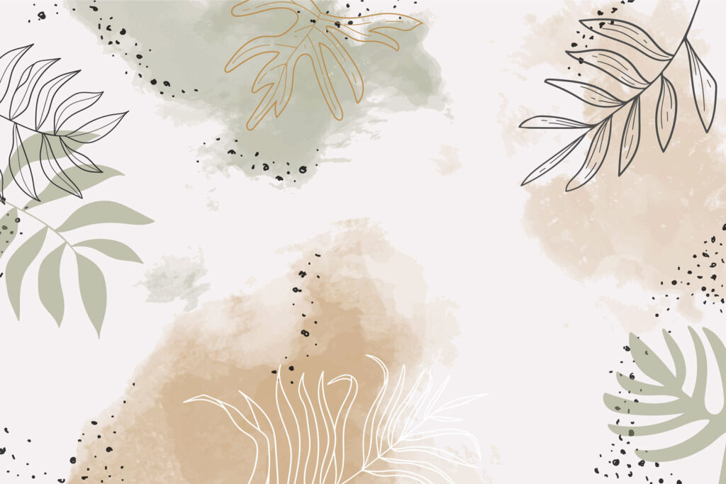 Abstract leaves with soft watercolor tones. Abstract leaves with soft watercolor tones.