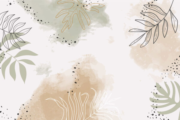 Abstract leaves with soft watercolor tones. Abstract leaves with soft watercolor tones.